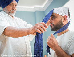 Groom preparing his wedding attire. Groom preparing his wedding attire.