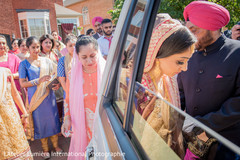 Sikh bride leaving her home. Sikh bride leaving her home.