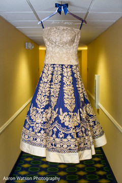 Amazing blue lengha with embedded gold details Amazing blue lengha with embedded gold details