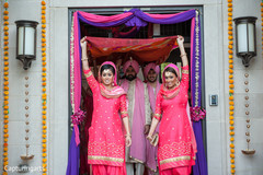Groom with bridal party Groom with bridal party