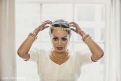 Beautiful indian bride getting ready for wedding ceremony Beautiful indian bride getting ready for wedding ceremony
