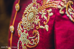 Rich embedded sherwani details Rich embedded sherwani details
