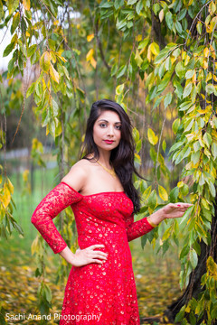 Lovely bride in red. Lovely bride in red.