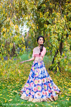 Indian bride portrait for mehndi celebration. Indian bride portrait for mehndi celebration.