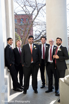 Indian groom and groomsmen outdoor photography before wedding reception Indian groom and groomsmen outdoor photography before wedding reception