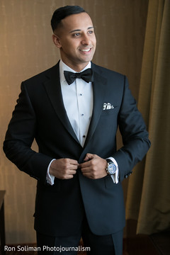 Handsome groom in black suit Handsome groom in black suit