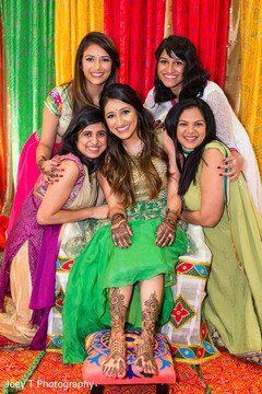 Indian bride at her mehndi party. Indian bride at her mehndi party.