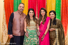 Family portrait for mehndi celebration. Family portrait for mehndi celebration.