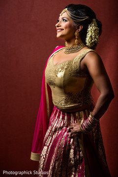 Indian bride glowing in her wedding attire. indian bride,indian bridal fashions,indian bride hair and makeup