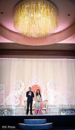 Indian groom speaking at wedding reception Indian groom speaking at wedding reception