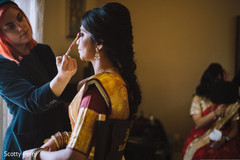Bridal makeup session. Bridal makeup session.