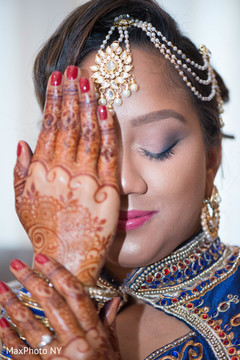Indian bride's red bridal mehndi. Indian bride's red bridal mehndi.