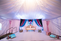 Draped sangeet stage. Draped sangeet stage.