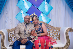 Bride and groom at their sangeet night. Bride and groom at their sangeet night.