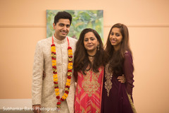 Indian grom's family portrait. Indian grom's family portrait.
