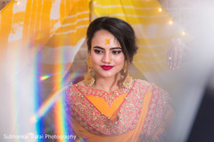 Beautiful bride at her mehndi party. indian bride,indian wedding mehndi,indian bridal henna,indian pre-wedding celebrations