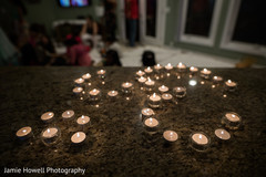 Candles at sangeet ceremony Candles at sangeet ceremony