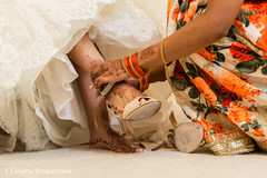 Indian bride's shoes. Indian bride's shoes.