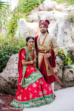 Perfect indian bride and groom portrait. Perfect indian bride and groom portrait.