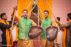 Indian groomsmen. sangeet decoration,indian pre-wedding celebrations,indian sangeet,indian groomsmen
