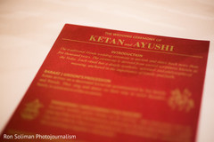Wedding ceremony program. Wedding ceremony program.