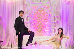 Lovely indian couple in their reception outfits suit,indian wedding,indian groom fashion