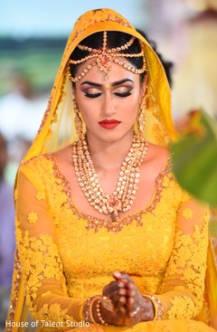Gorgeous maharani in yellow bridal lengha. Gorgeous maharani in yellow bridal lengha.