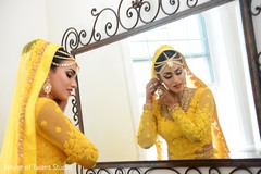 Bride's final touch ups. Bride's final touch ups.