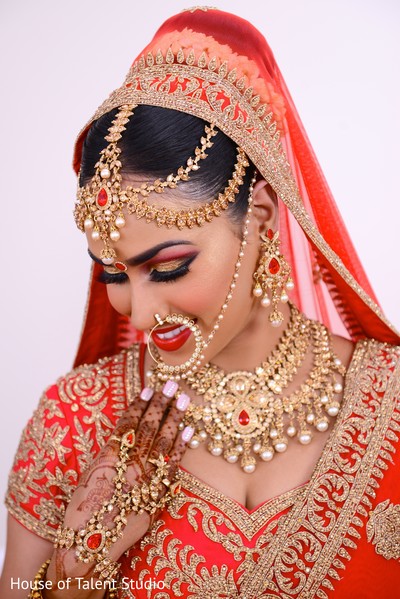 South asian bridal look.