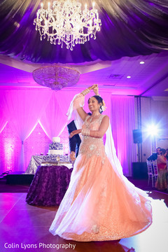 Joyful maharani during first dance Joyful maharani during first dance