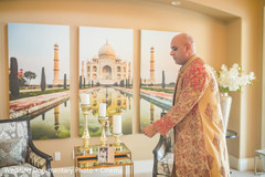 Indian groom getting ready for wedding ceremony Indian groom getting ready for wedding ceremony