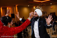 Groom dancing at the reception. Groom dancing at the reception.