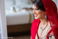 Red bridal dupatta. indian bride,indian bride getting ready,indian bridal hair and makeup,dupatta