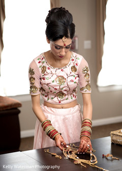 Indian bride getting ready for wedding ceremony Indian bride getting ready for wedding ceremony