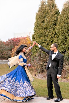 Indian couple outdoor photography before wedding reception Indian couple outdoor photography before wedding reception