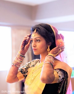 Indian bride ready for wedding ceremony indian wedding mehndi,indian bridal jewelry,indian bride makeup