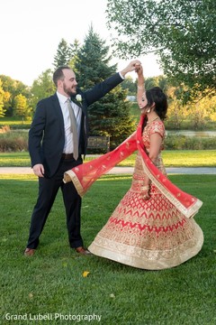 Post ceremony wedding photo shoot indian bridal lengha,indian groom fashion