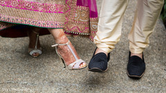 Indian couple's shoes. Indian couple's shoes.