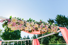 Flower mandap at indian wedding ceremony Flower mandap at indian wedding ceremony
