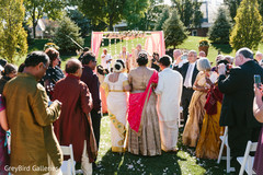 Indian bride arriving at wedding ceremony Indian bride arriving at wedding ceremony