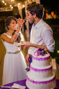 Heart melting wedding cake cutting moment. Heart melting wedding cake cutting moment.