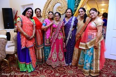 Female guests at the sangeet celebration. Female guests at the sangeet celebration.