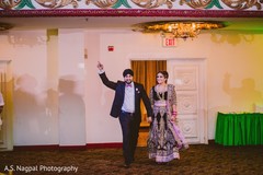 Bride and groom's big entrance. Bride and groom's big entrance.