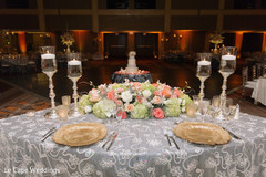 Beautirful table for indian couple at wedding reception Beautirful table for indian couple at wedding reception