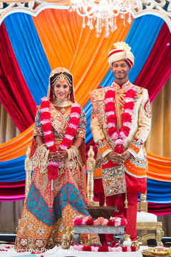 Indian couple in their wedding stage