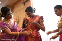 Indian bride's sari draping. Indian bride's sari draping.