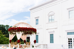 Flower mandap at indian wedding ceremony Flower mandap at indian wedding ceremony