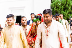 Indian bride arriving at wedding ceremony Indian bride arriving at wedding ceremony