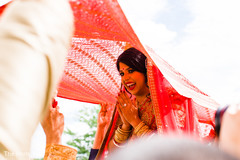 Indian bride having a good time at wedding ceremony Indian bride having a good time at wedding ceremony