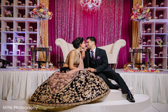 Stunning Indian couple reception stage. Stunning Indian couple reception stage.